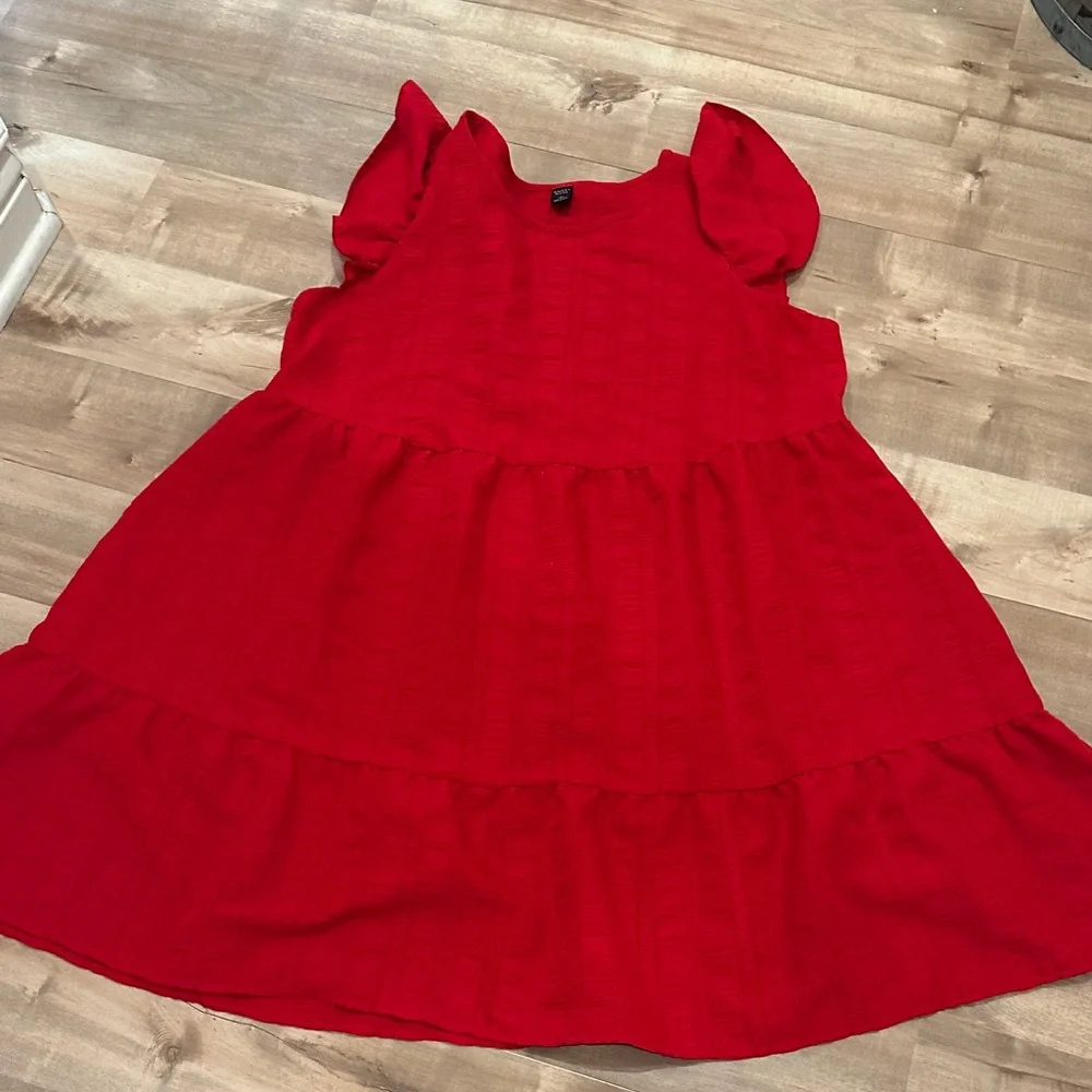 Comfortable Red Mini Dress - Picture 2 of 5